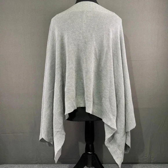 Lululemon Forward Flow Cape Heathered Medium Gray OS Lagenlook Cashmere Yoga - Picture 5 of 13